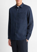 L/S Linen Shirt Costal Blue