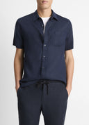 S/S Linen Shirt Costal Blue