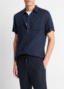 S/S Linen Shirt Costal Blue